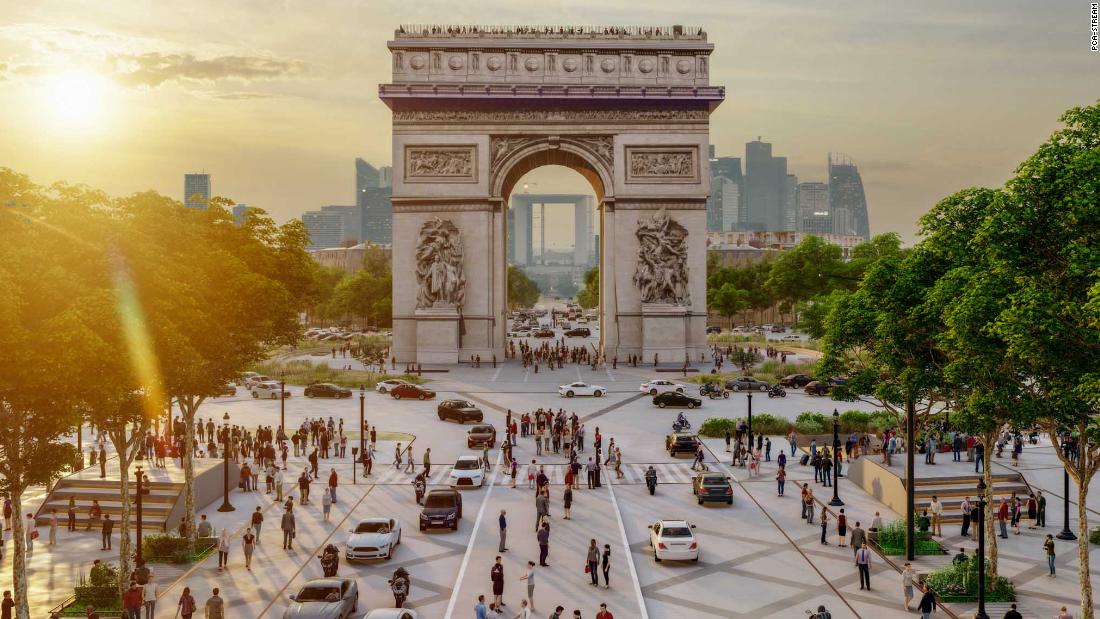 The famous Champs Elysees of Paris prepares for a radical reform