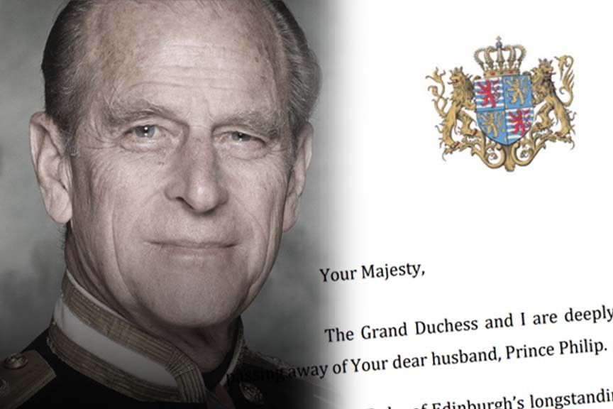 Prince Philip / Grand Ducal Court expresses condolences to Queen and United Kingdom