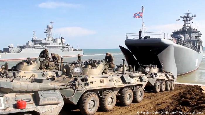 Russian exercises in Crimea in April 2021