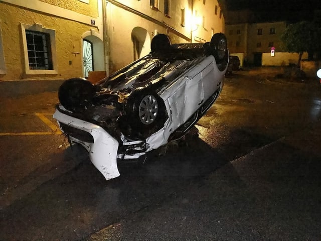 The car was swept away in Hallen