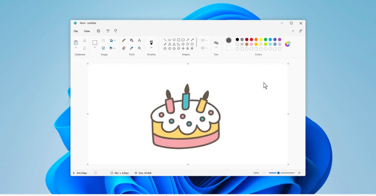 The new redesign of Microsoft Paint for Windows 11 includes a dark mode