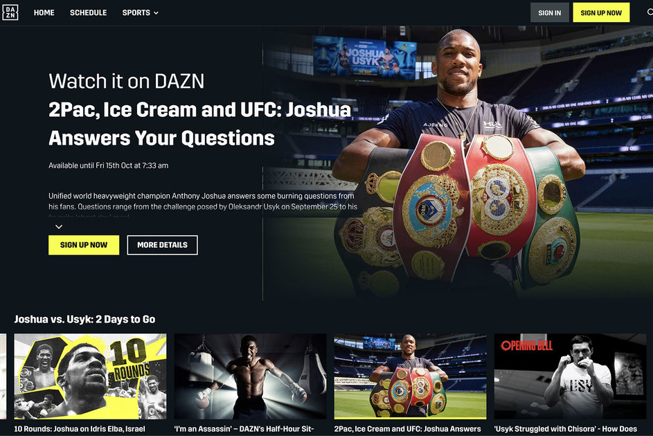 What is DAZN, what can I see and everything you need to know