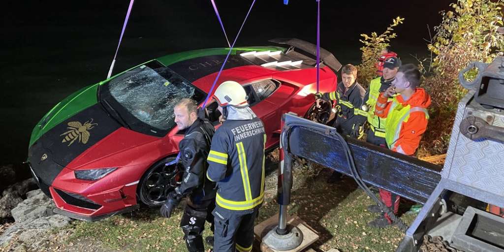 The Swiss (31) drowned a Lamborghini in an Austrian lake
