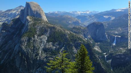 A view of a Half Dome from Glacier Point in Yosemite National Park.  UNESCO says this world heritage has become a source - not a sink - of carbon emissions.