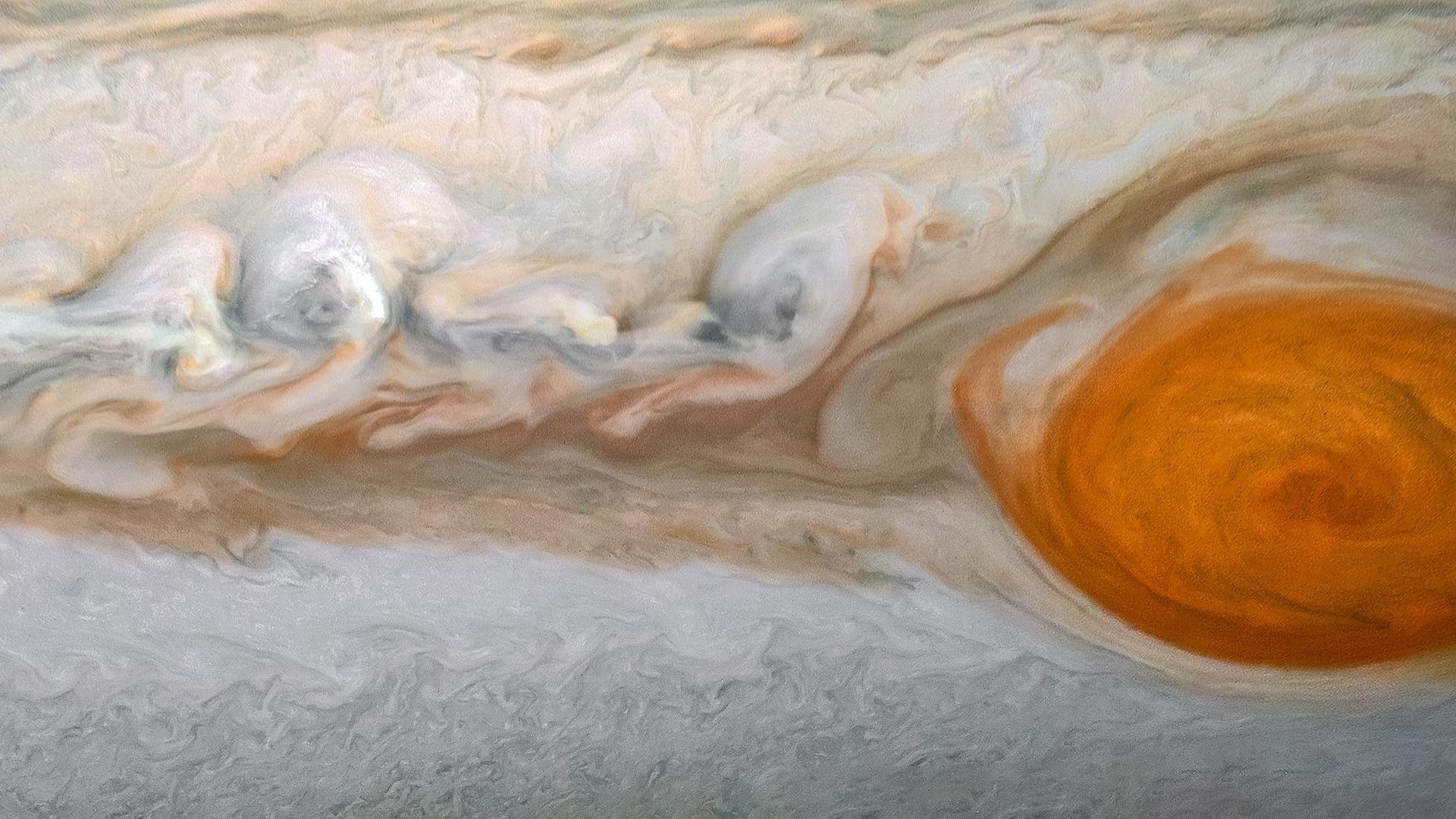 Jupiter's red spot: very large and very deep