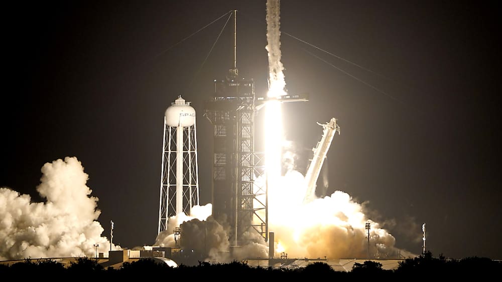 Four astronauts aboard the SpaceX spacecraft launched to the International Space Station