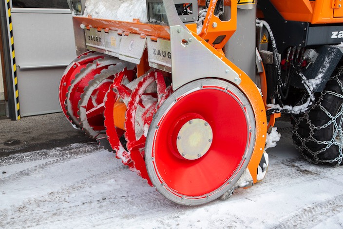 A community can remove large amounts of snow with a cultivator.