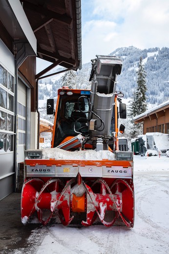 One of ten machines in the Saanen snow removal fleet.