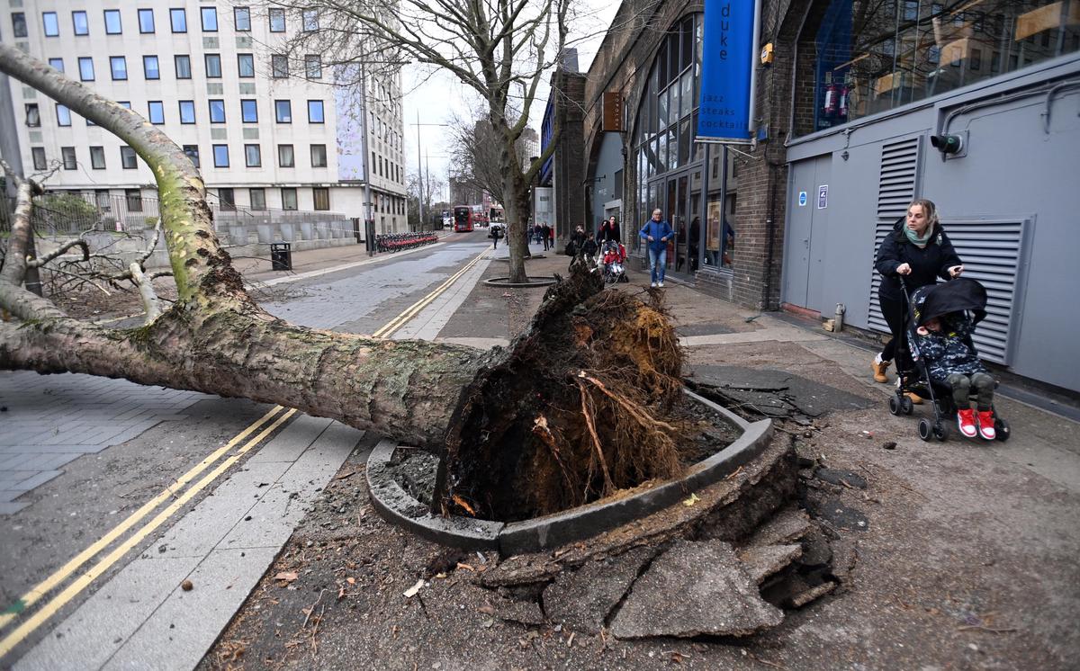The first damage was recorded in London.