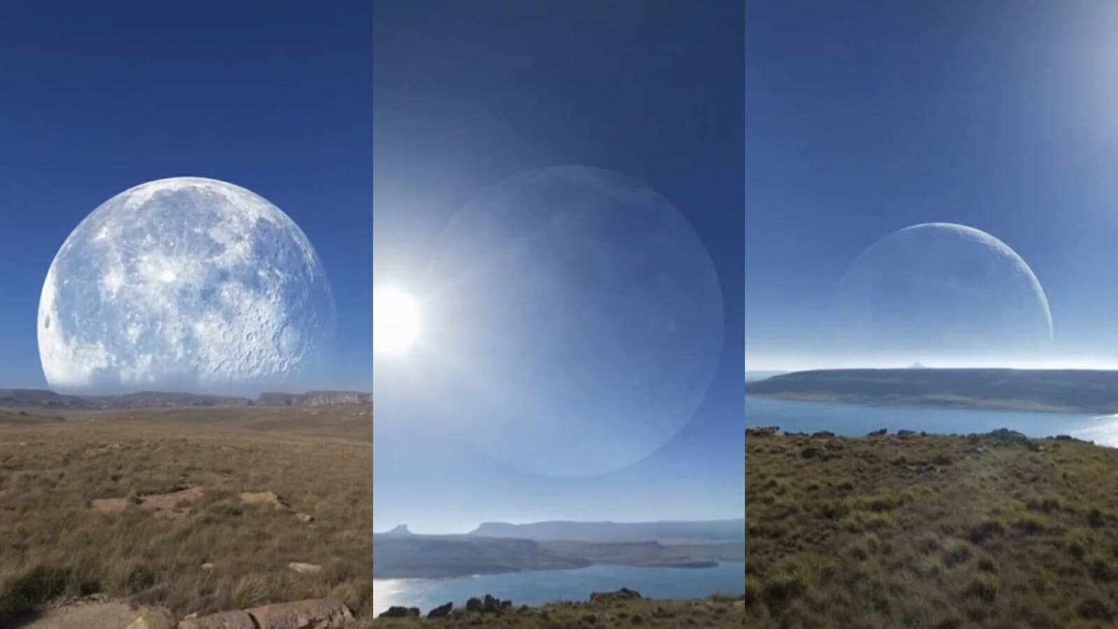 The largest moon ever seen between Canada and Russia?  No!