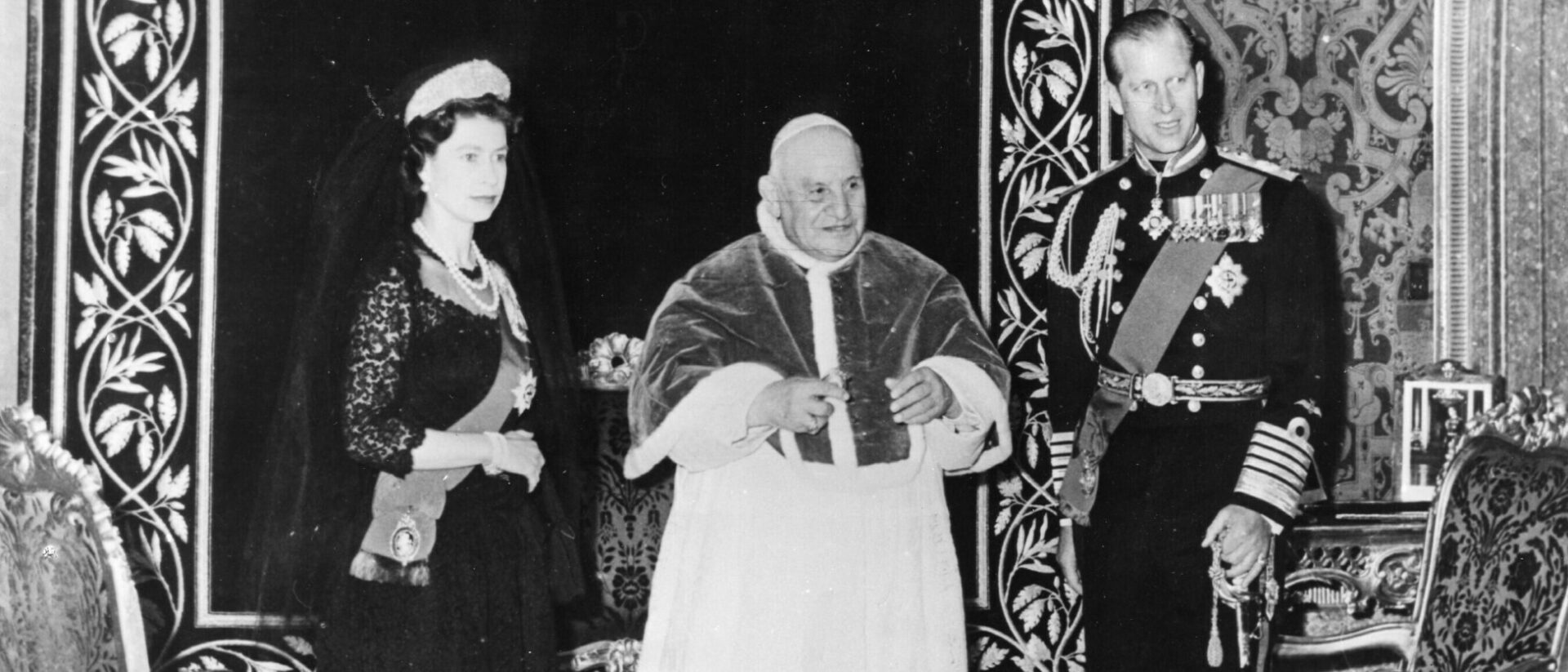 Pope John XXIII - here with Queen Elizabeth II and Prince Philip.