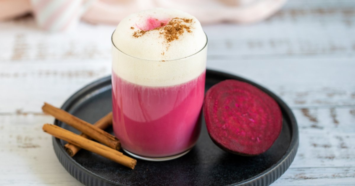 This beetroot latte is perfect for gray fall afternoons