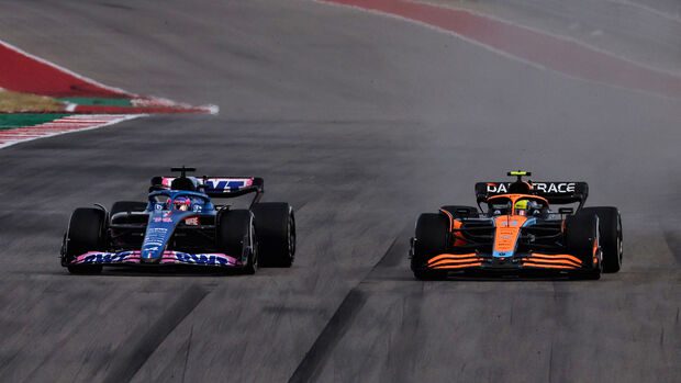 Norris vs Alonso - McLaren vs Alpine - GP USA 2022